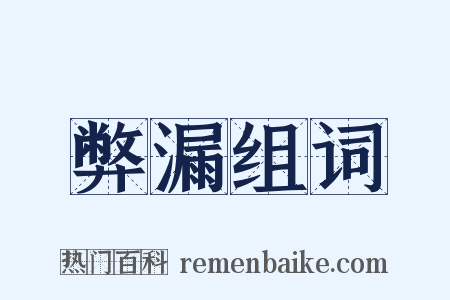 弊漏组词是什么意思的图片